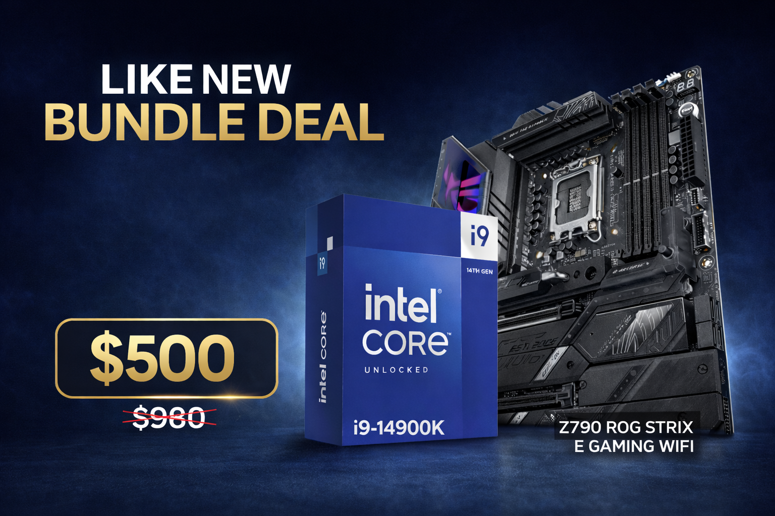 Combo i9 14900K + Z790 ROG STRIX E GAMING WIFI
