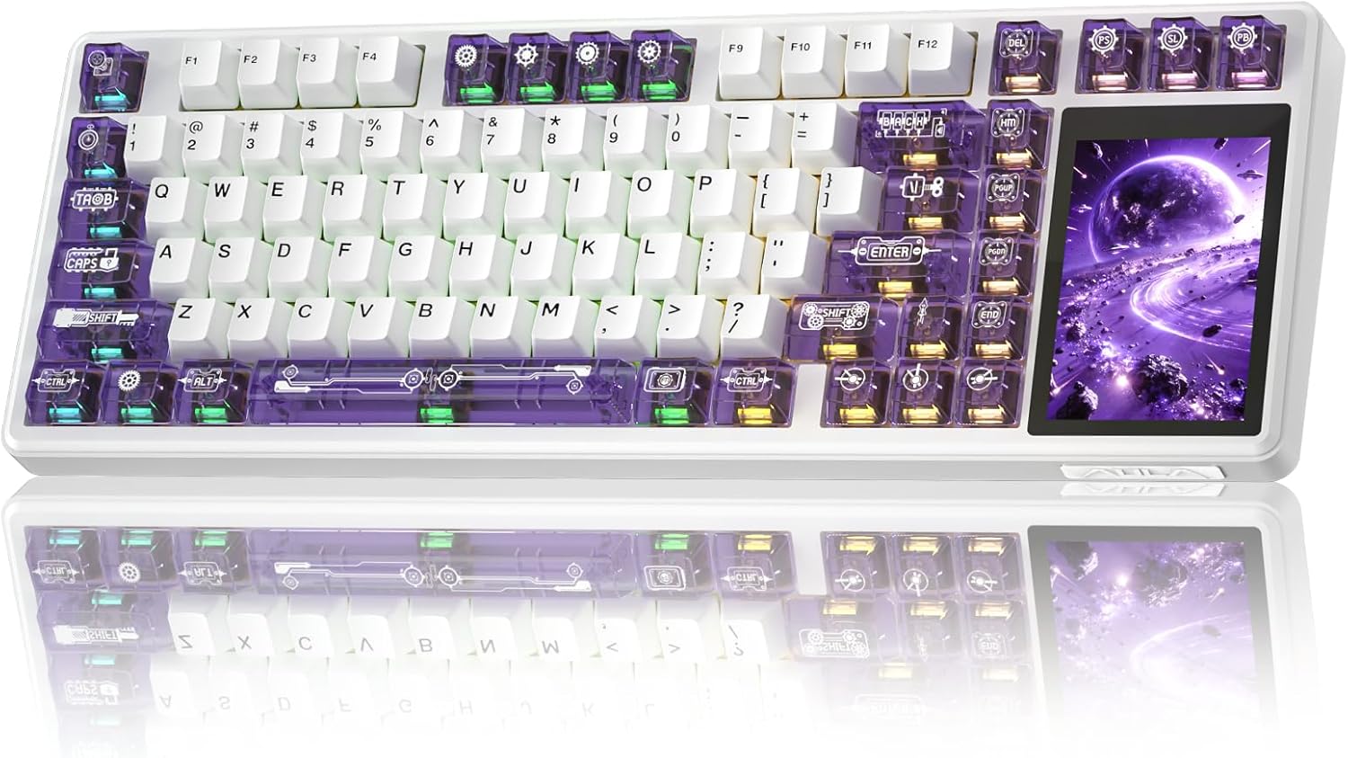 Aula L99 Wireless Mechanical Keyboard with Smart Touch Screen,Tri-Mode Hot Swappable