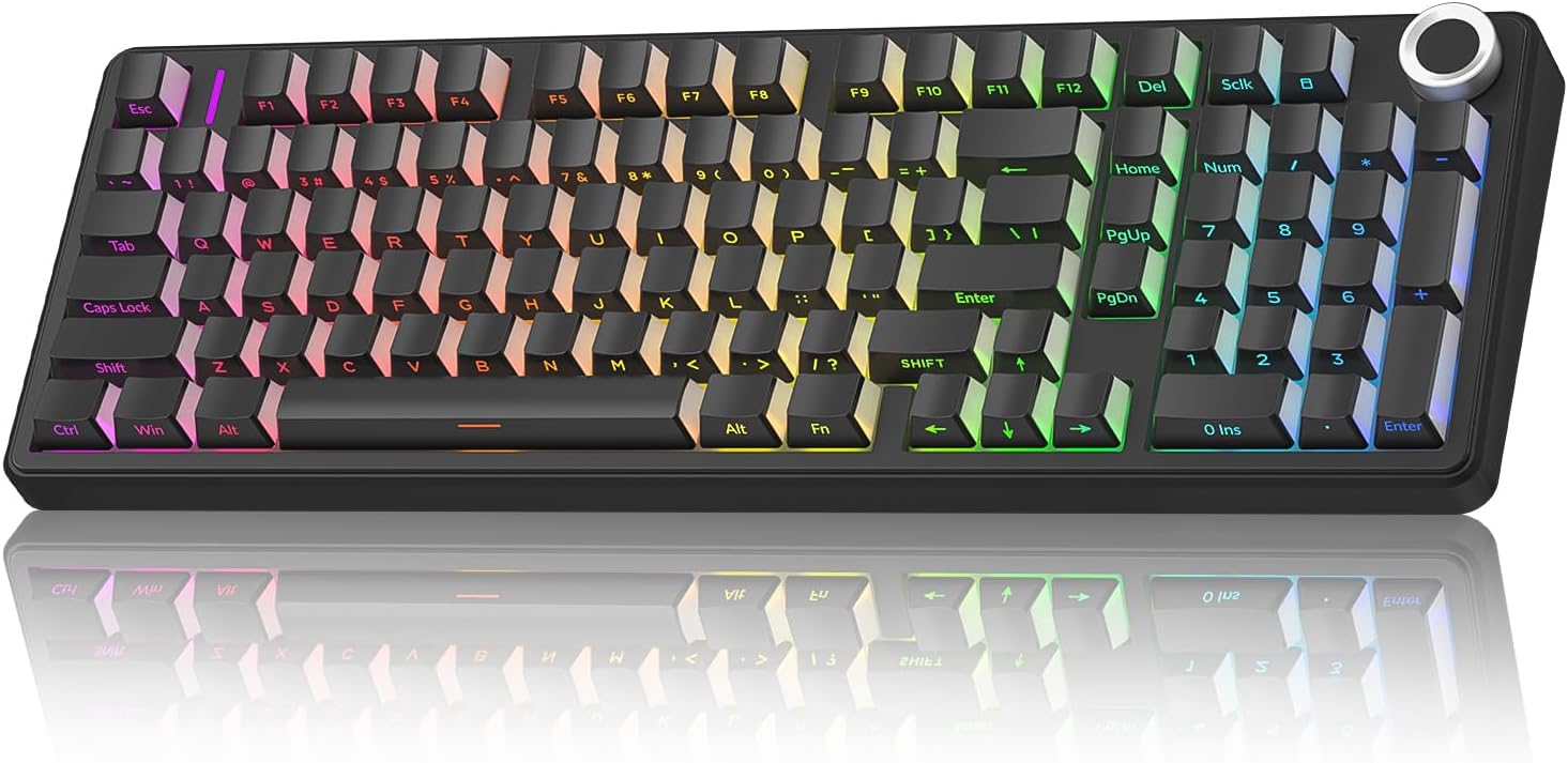 AULA F99 Pro Wireless Mechanical Keyboard-Silent Version,BT5.0/2.4GHz/USB-C