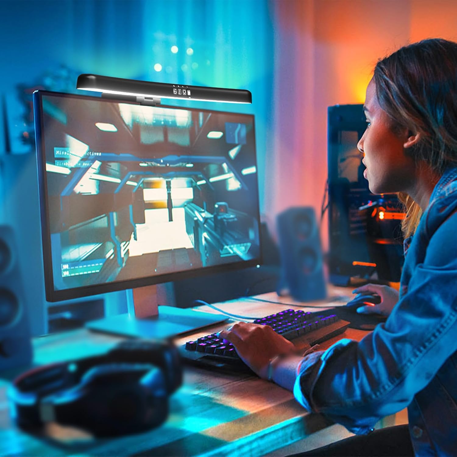 Monitor Light Bar Curved, RGB Backlight