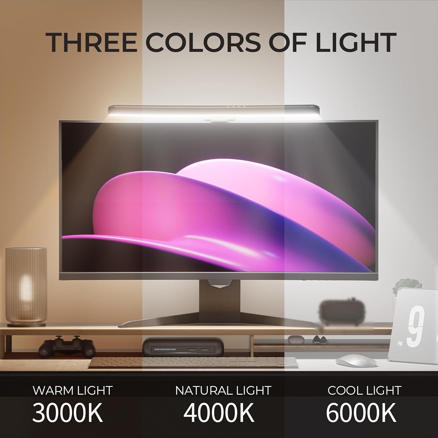 Monitor Light Bar Curved, RGB Backlight