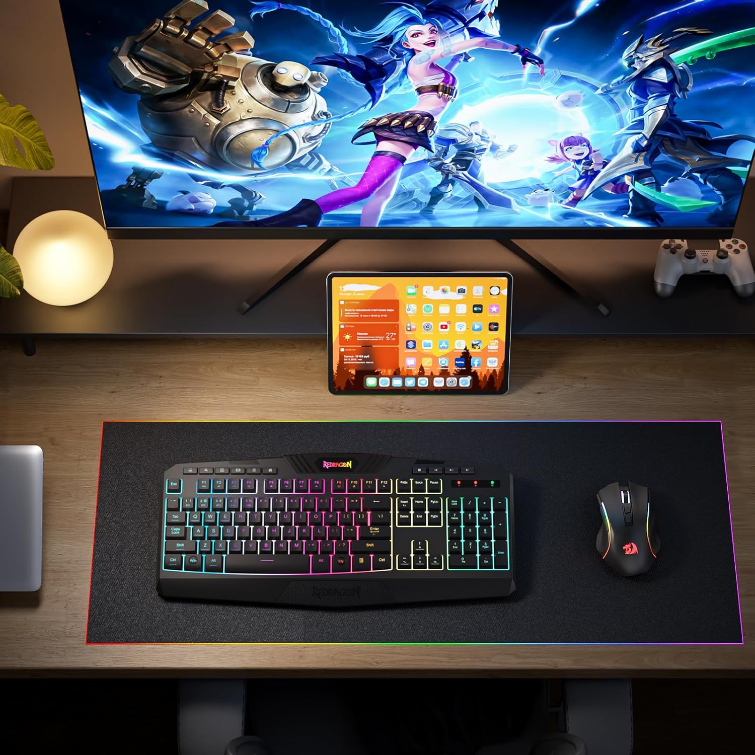 Redragon S101M-KS Gaming Keyboard and Mouse Wireless with Tri-Mode