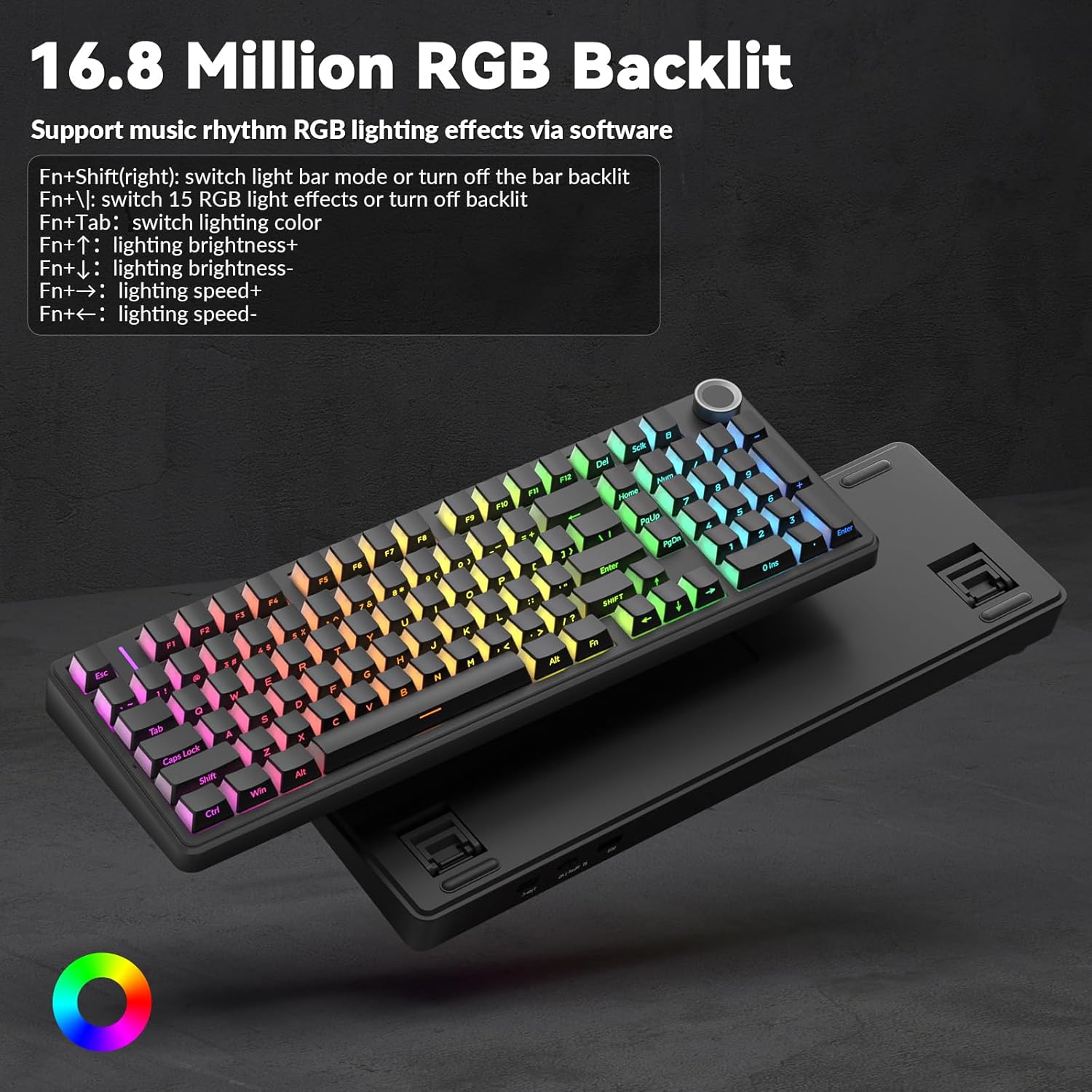 AULA F99 Pro Wireless Mechanical Keyboard-Silent Version,BT5.0/2.4GHz/USB-C